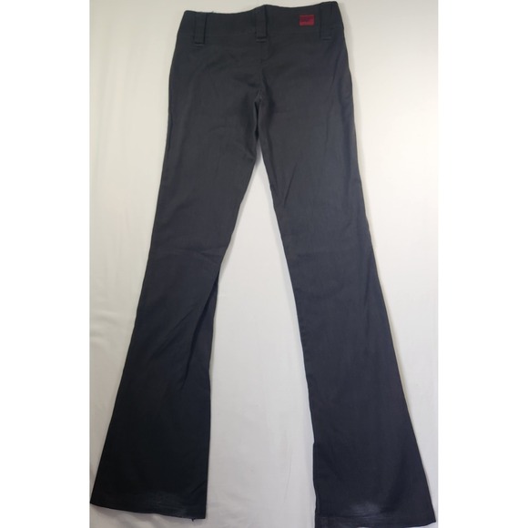 Shank Jeans #020 Womens Flare Leg Low Rise Pants Charcoal Grey Y2K Style - Picture 3 of 10